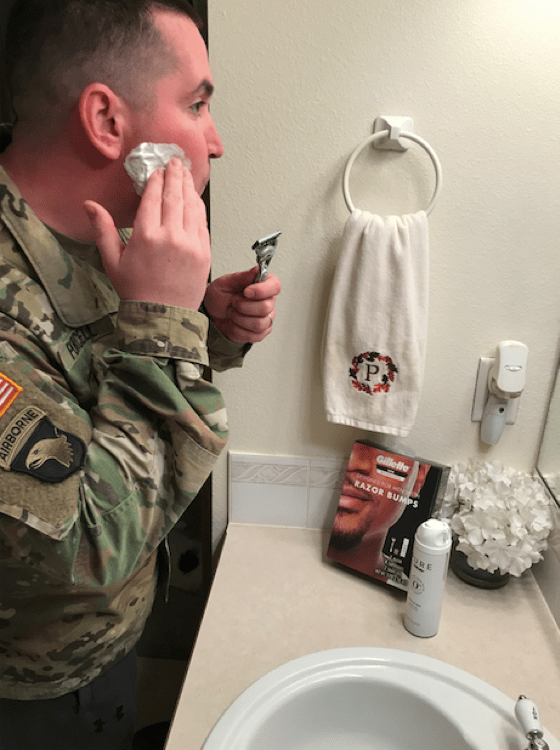 military-man-shaving