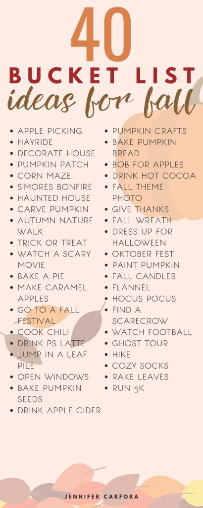 40 Fall Bucket List Ideas for Fall