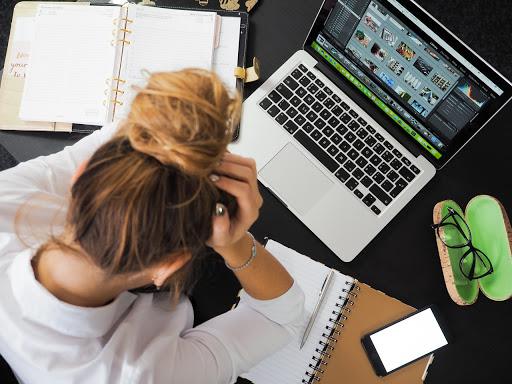 Woman suffering from stress