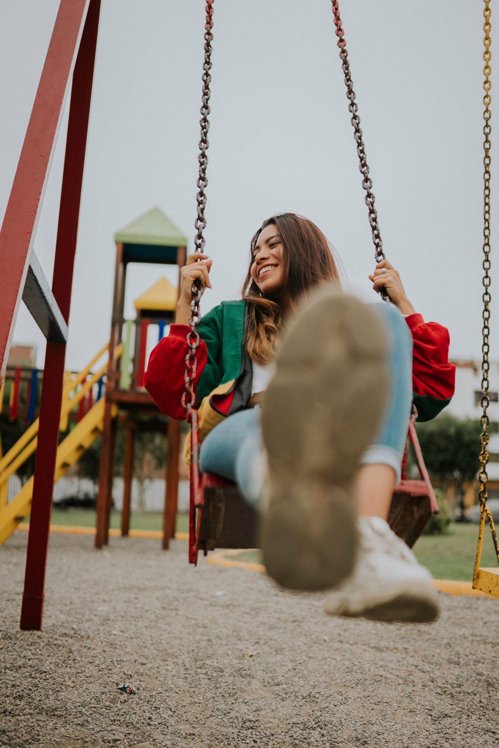 playground in the winter 