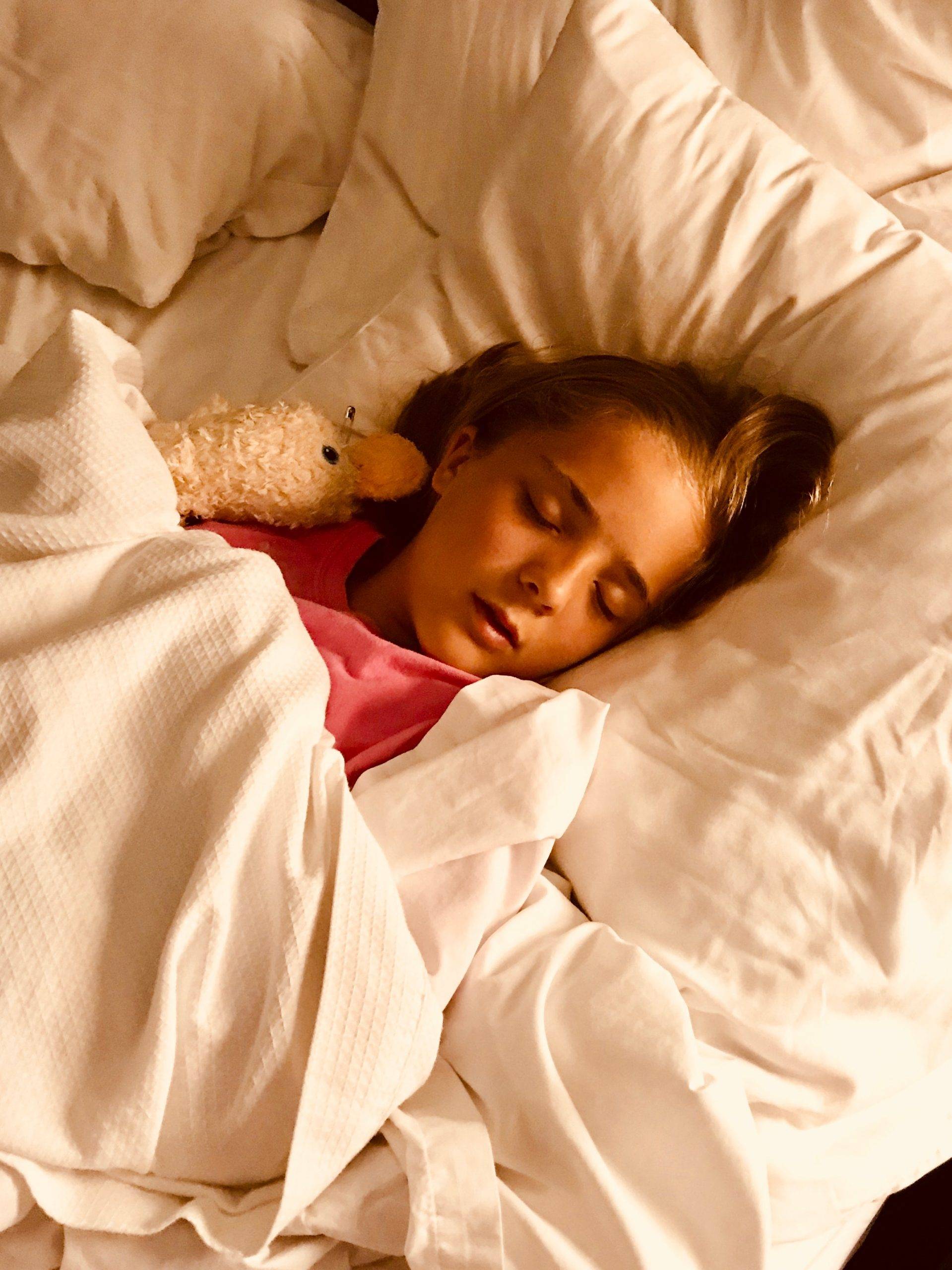 child with autism sleeping