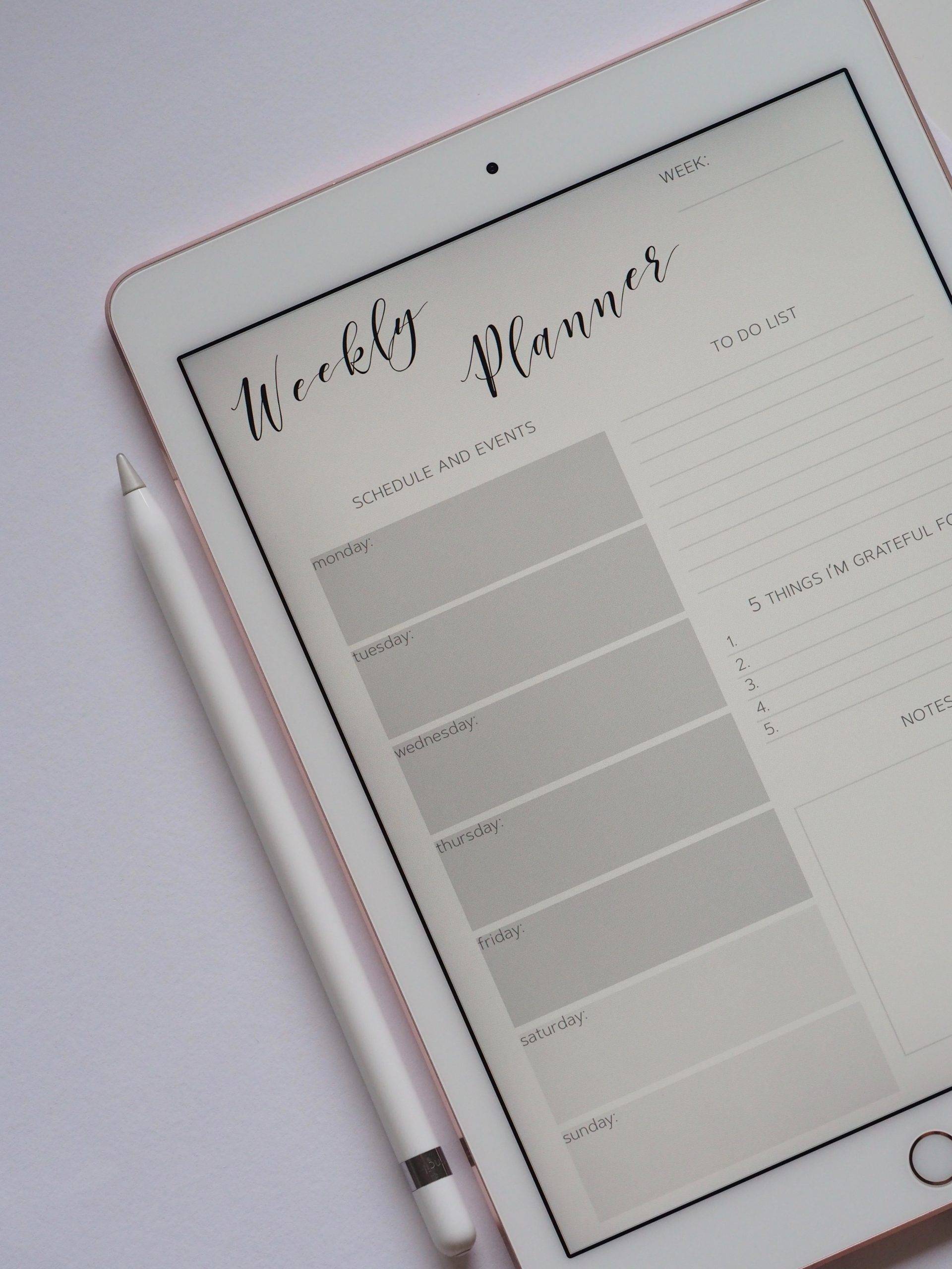 setting a schedule for cleaning