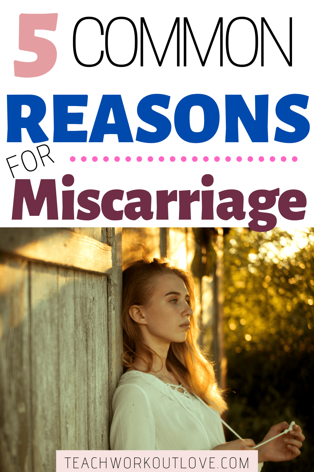 There's many different reasons one can have a miscarriage, and a majority you can't control. This article offers insight & reasons why miscarriages exist.
