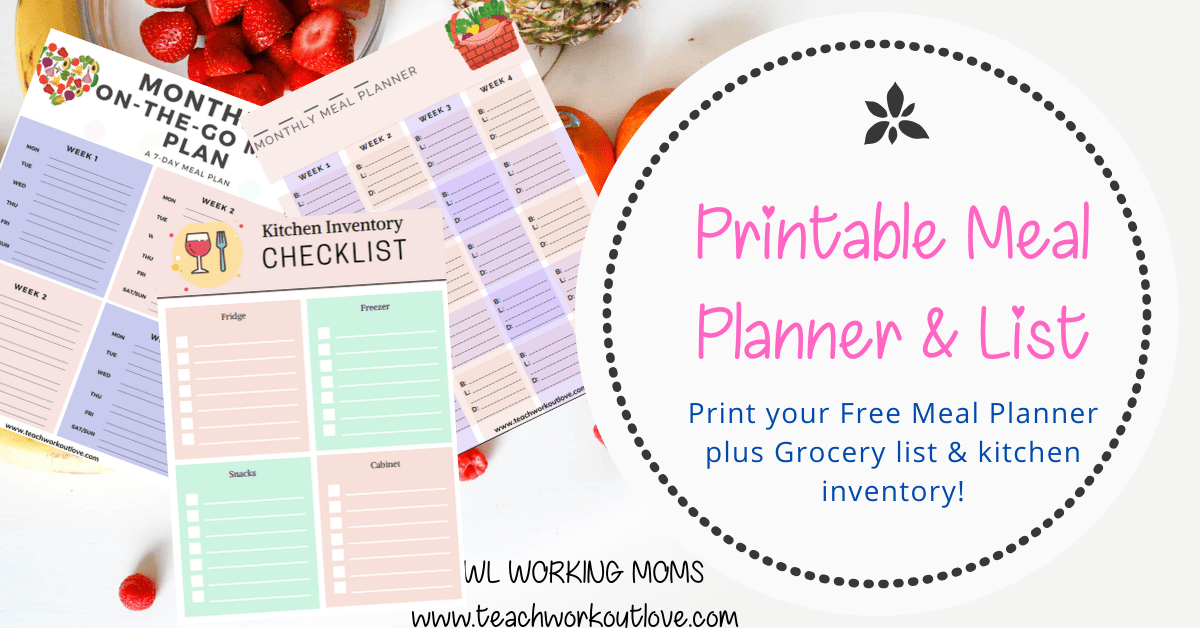 Printable Meal Planner & List
