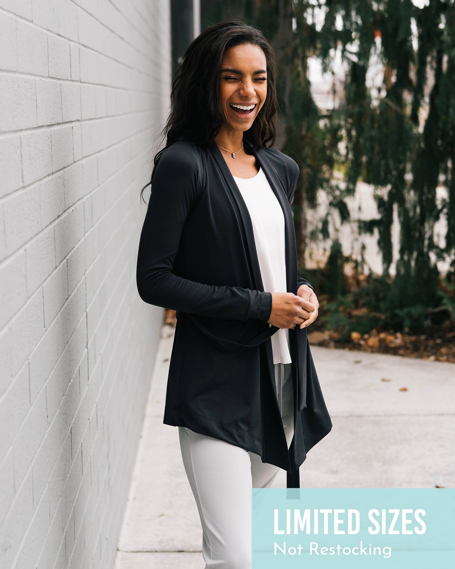 Black Yoga Cardigan - Teach.Workout.Love