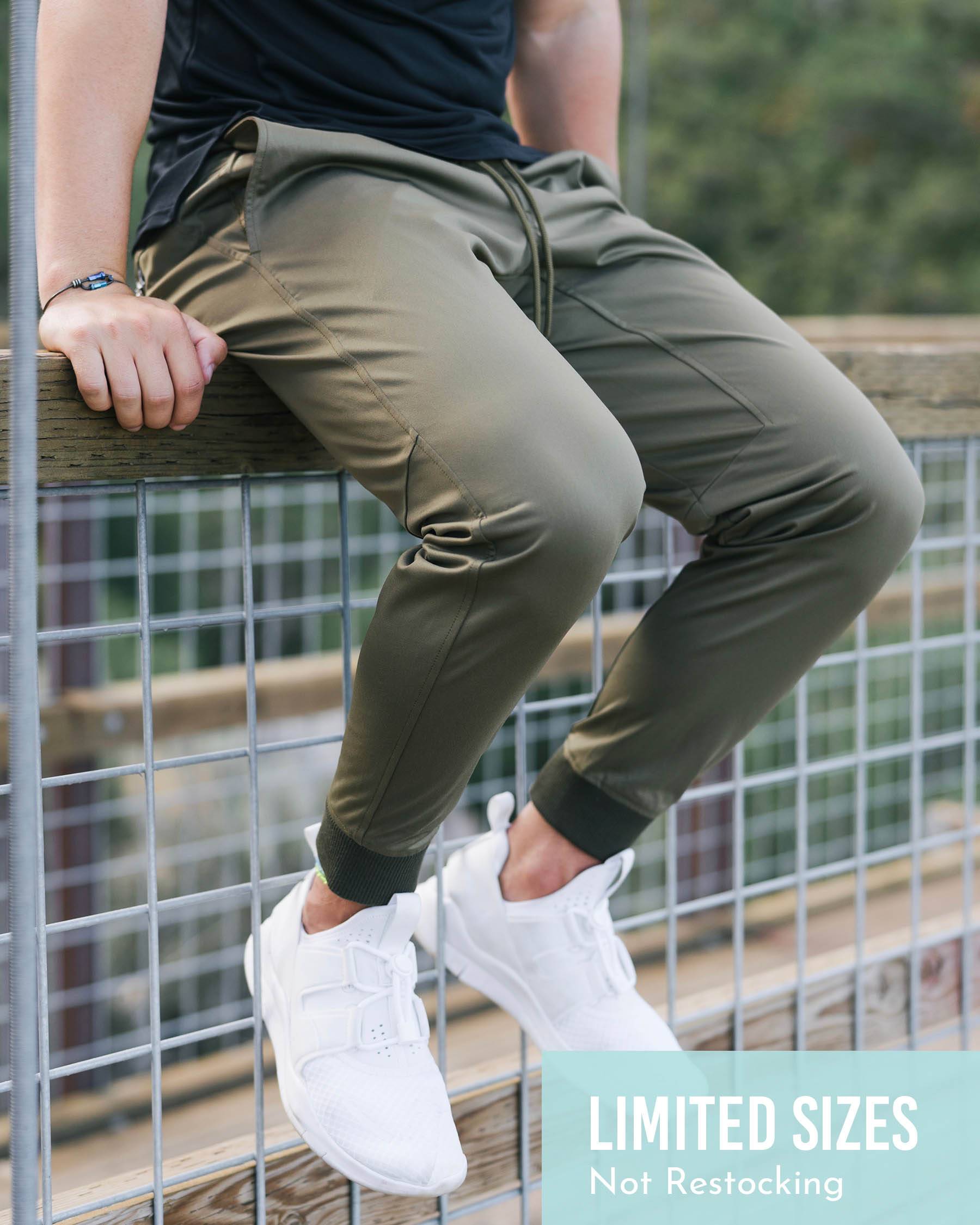 Men's Olive Premium Joggers 28\