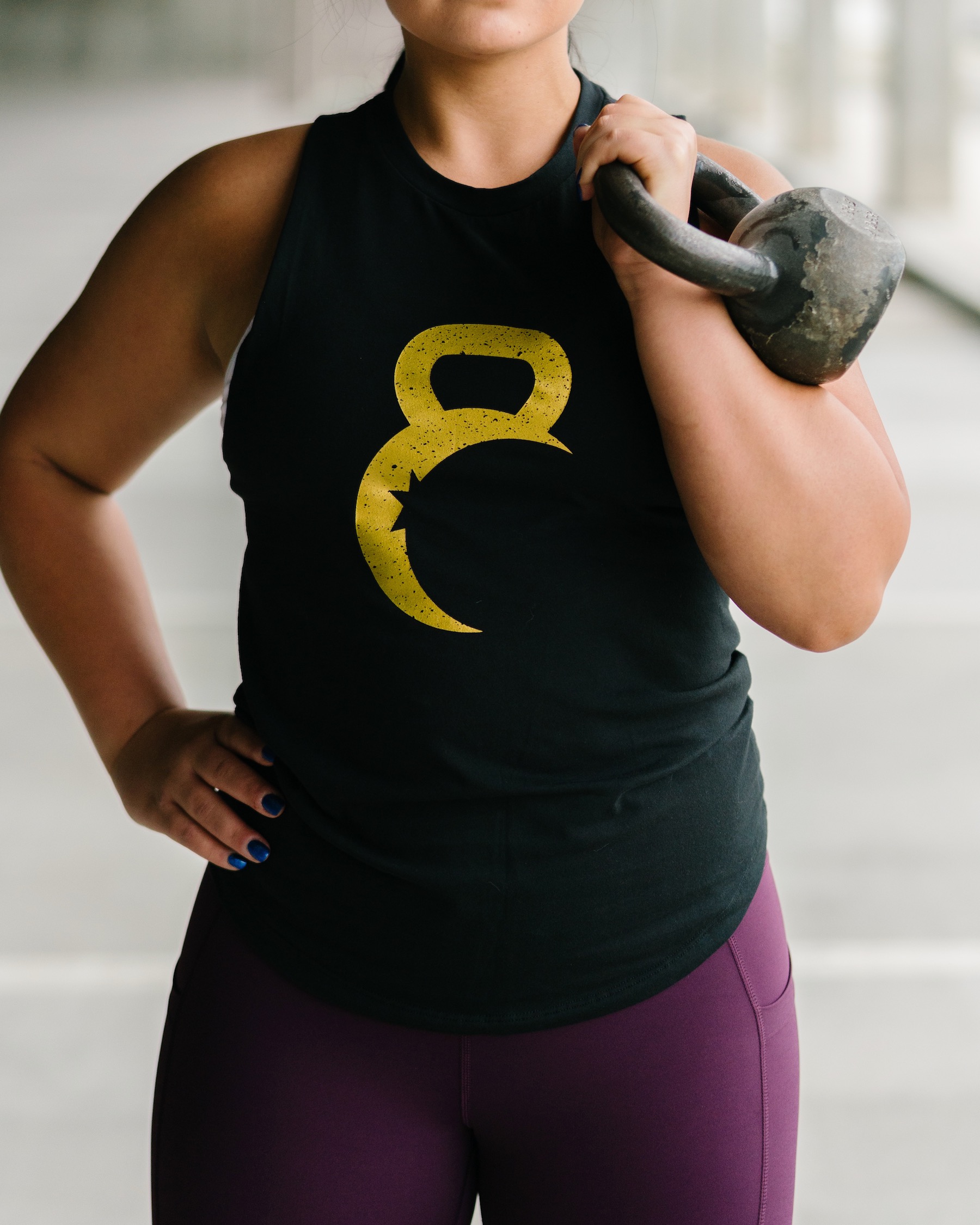 Black and Gold Kettle Moon Tank