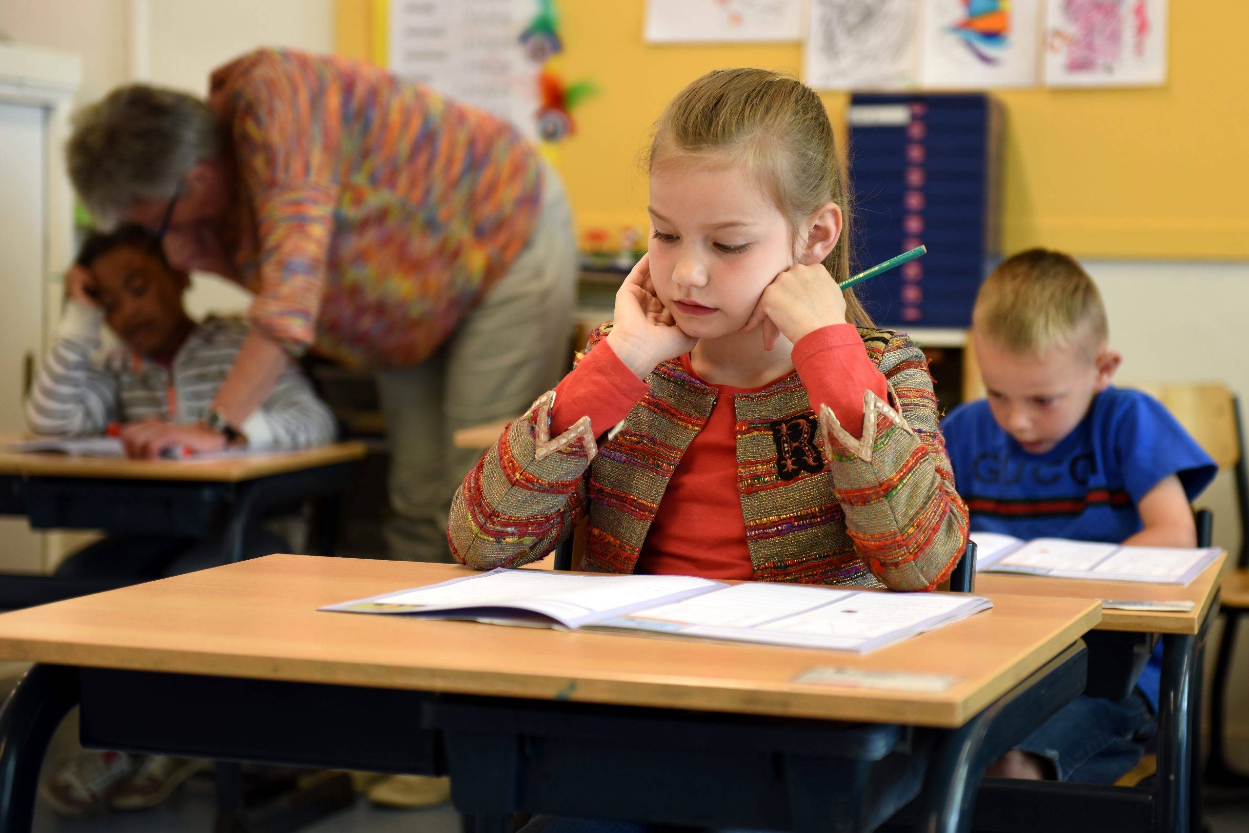 child at school