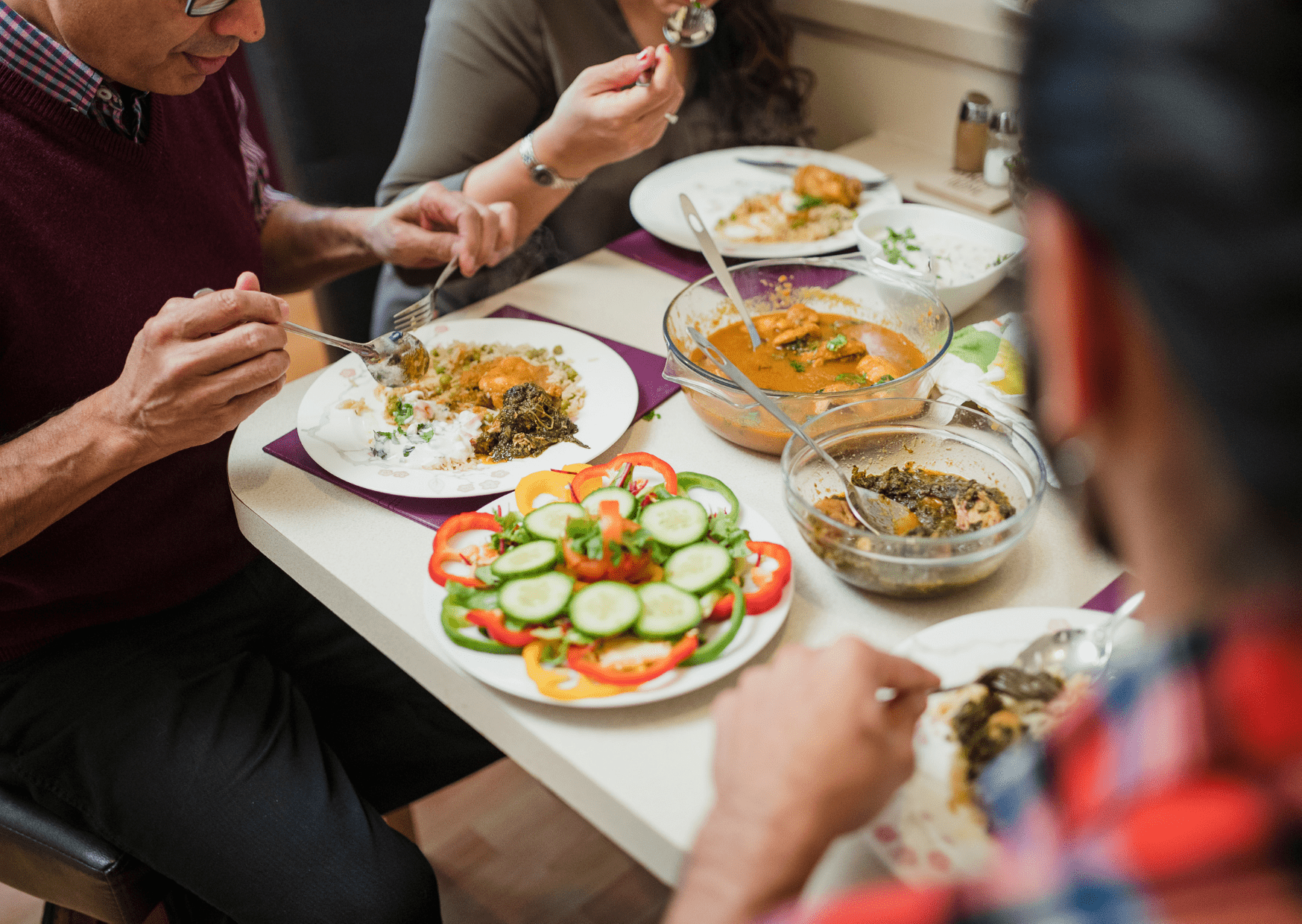 eating different cultures food