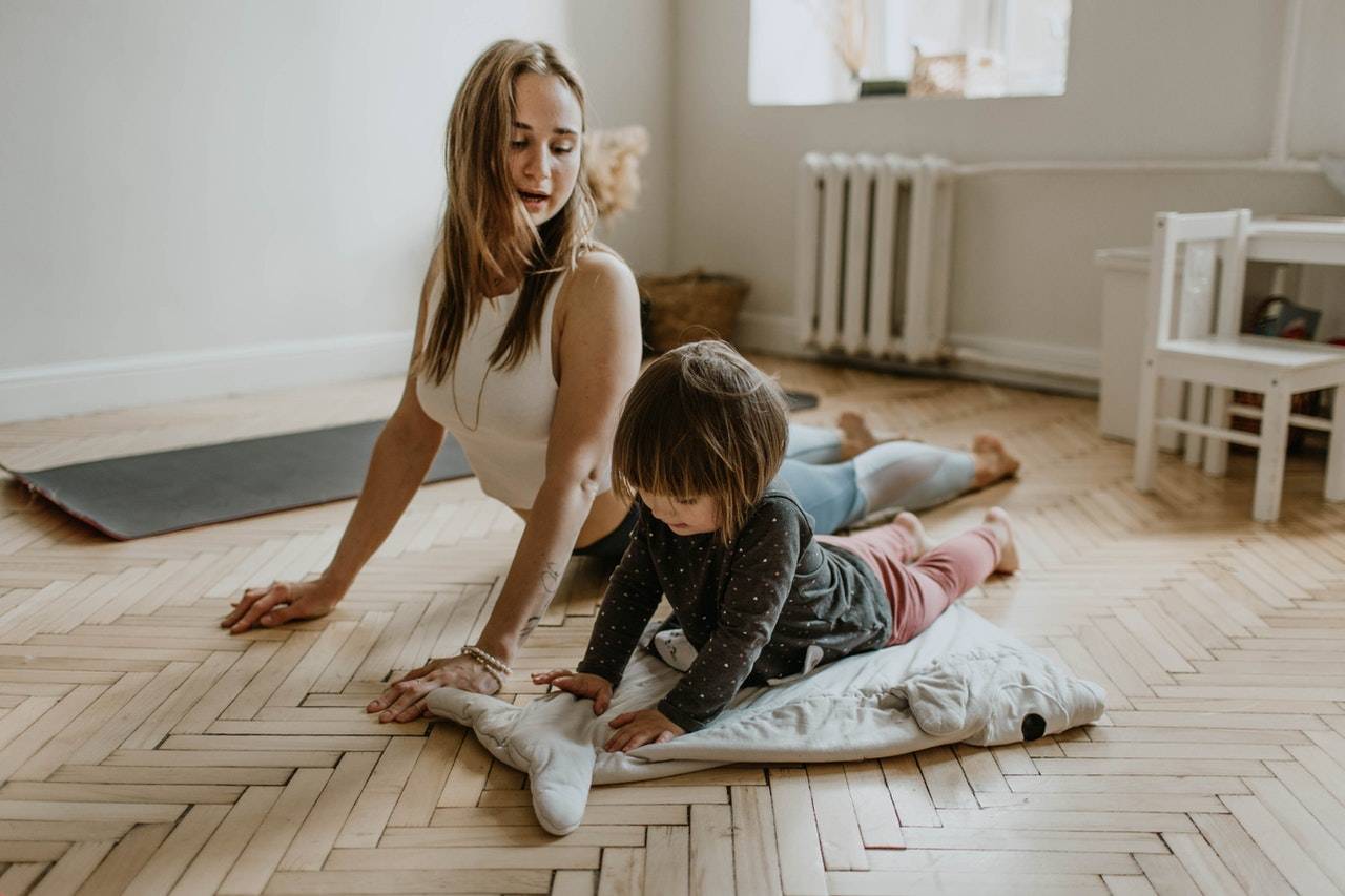 Yoga with mom