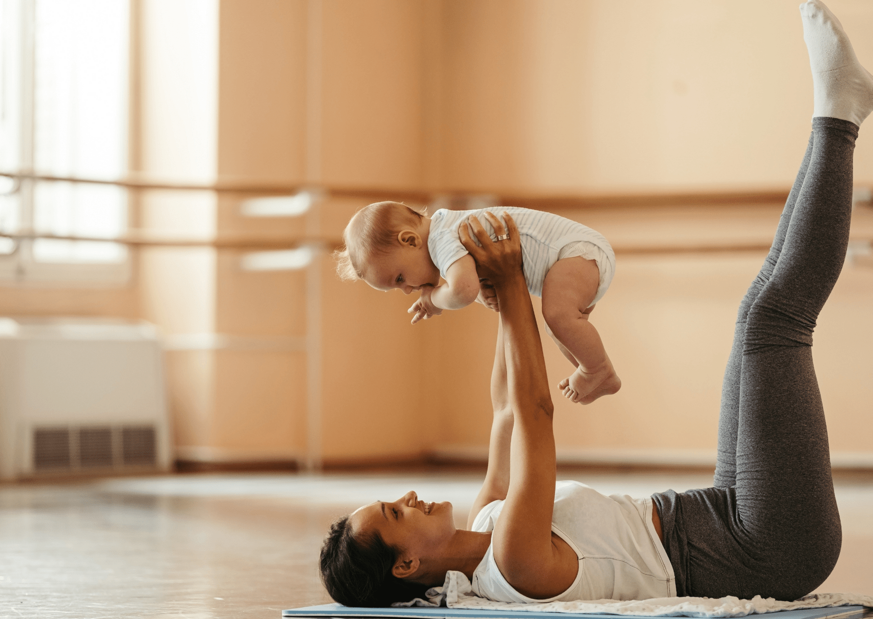 new mom working out