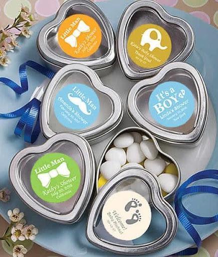 Silver Heart-Shaped Mint Tins