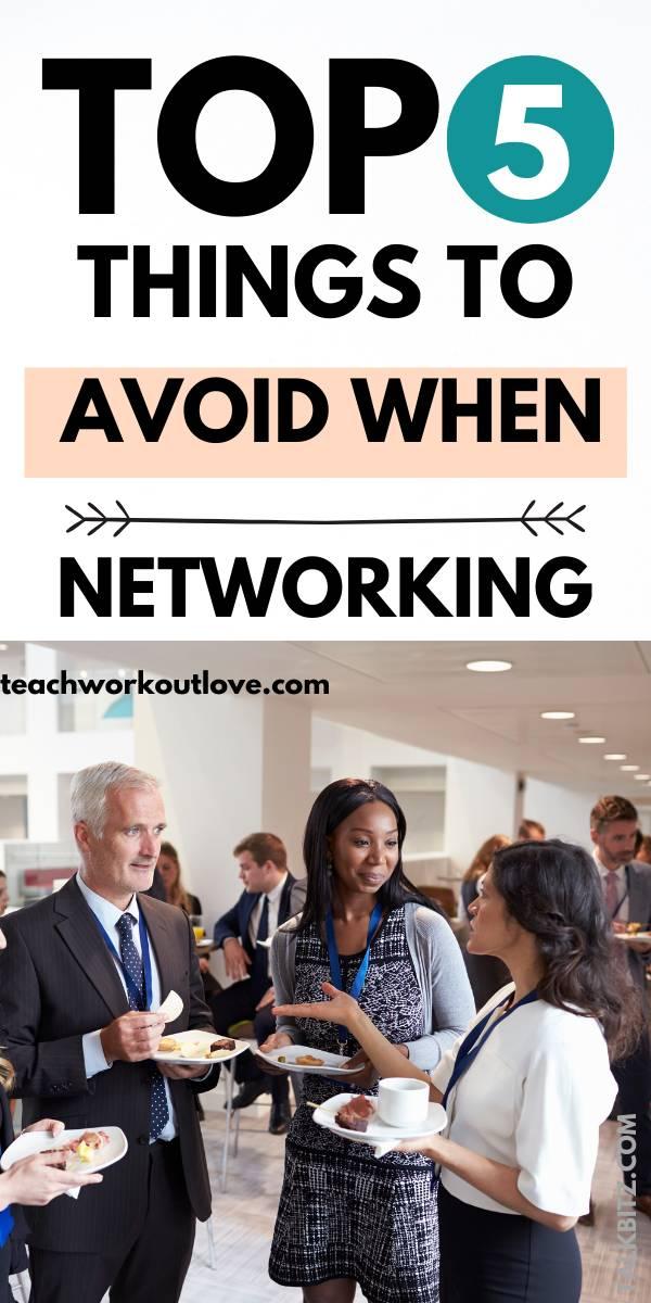 Networking is one of the most beneficial things you can do as an entrepreneur or business owner. So here's what to avoid when networking!