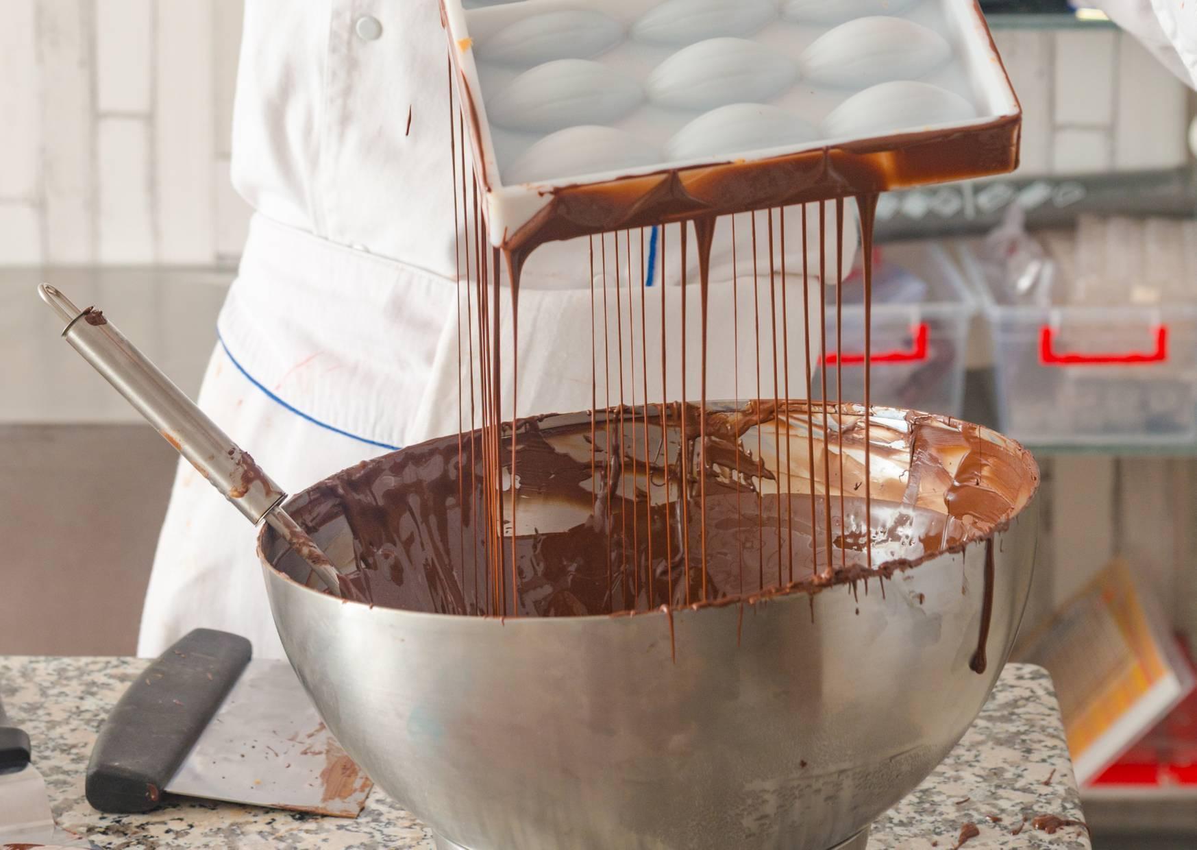 making homemade chocolate