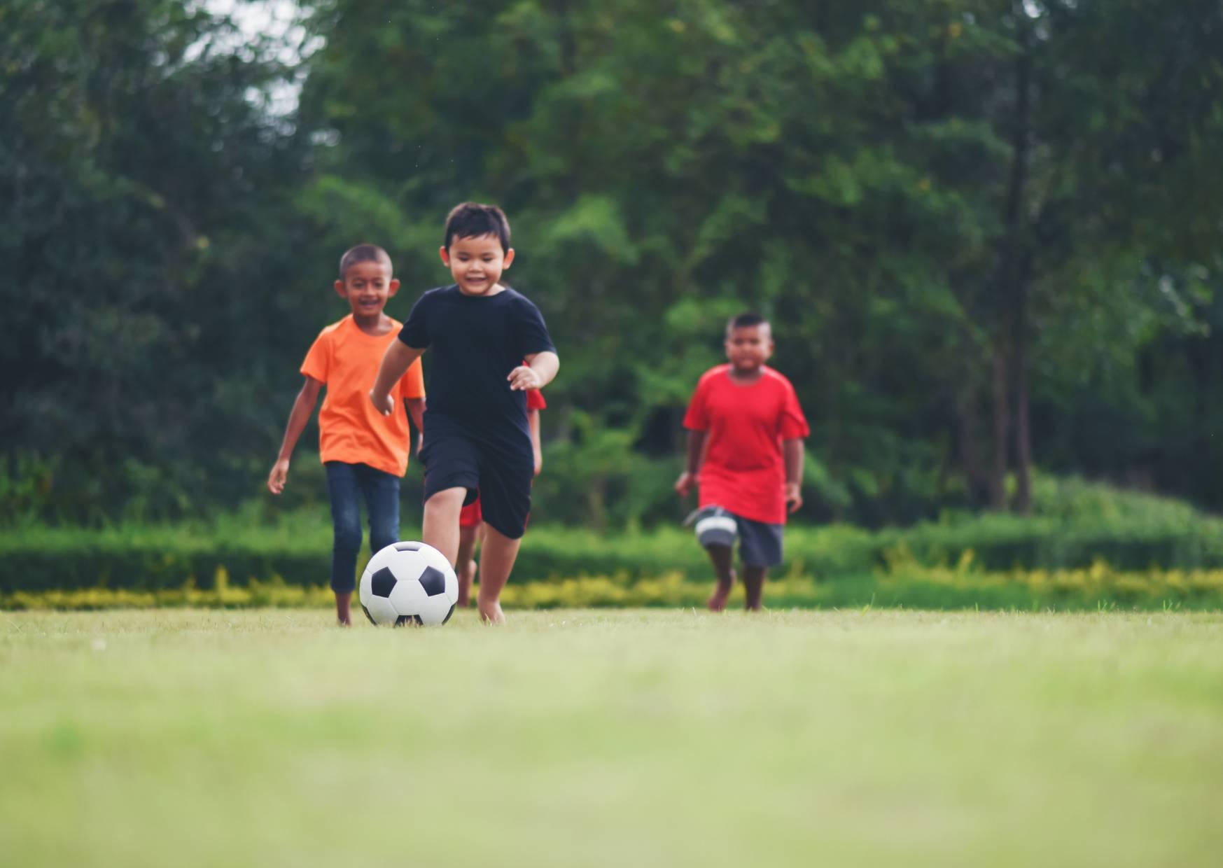 kids playing soccer