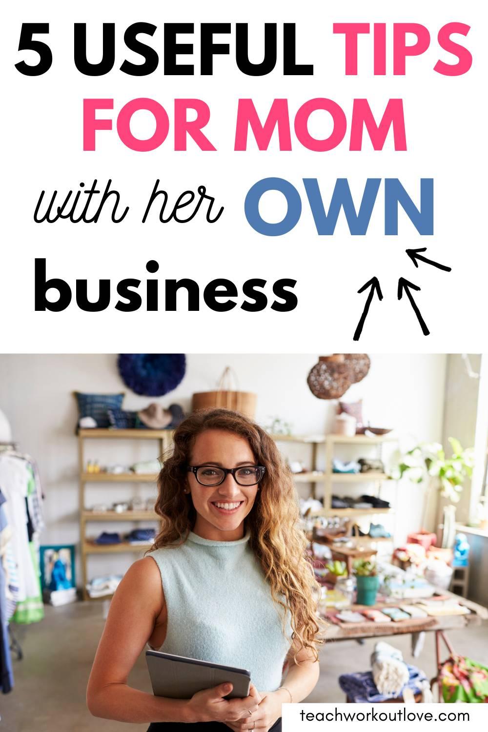 It’s not easy for the working mom to do it all especially if she is running her own business. Here's a few things for moms running their own business.