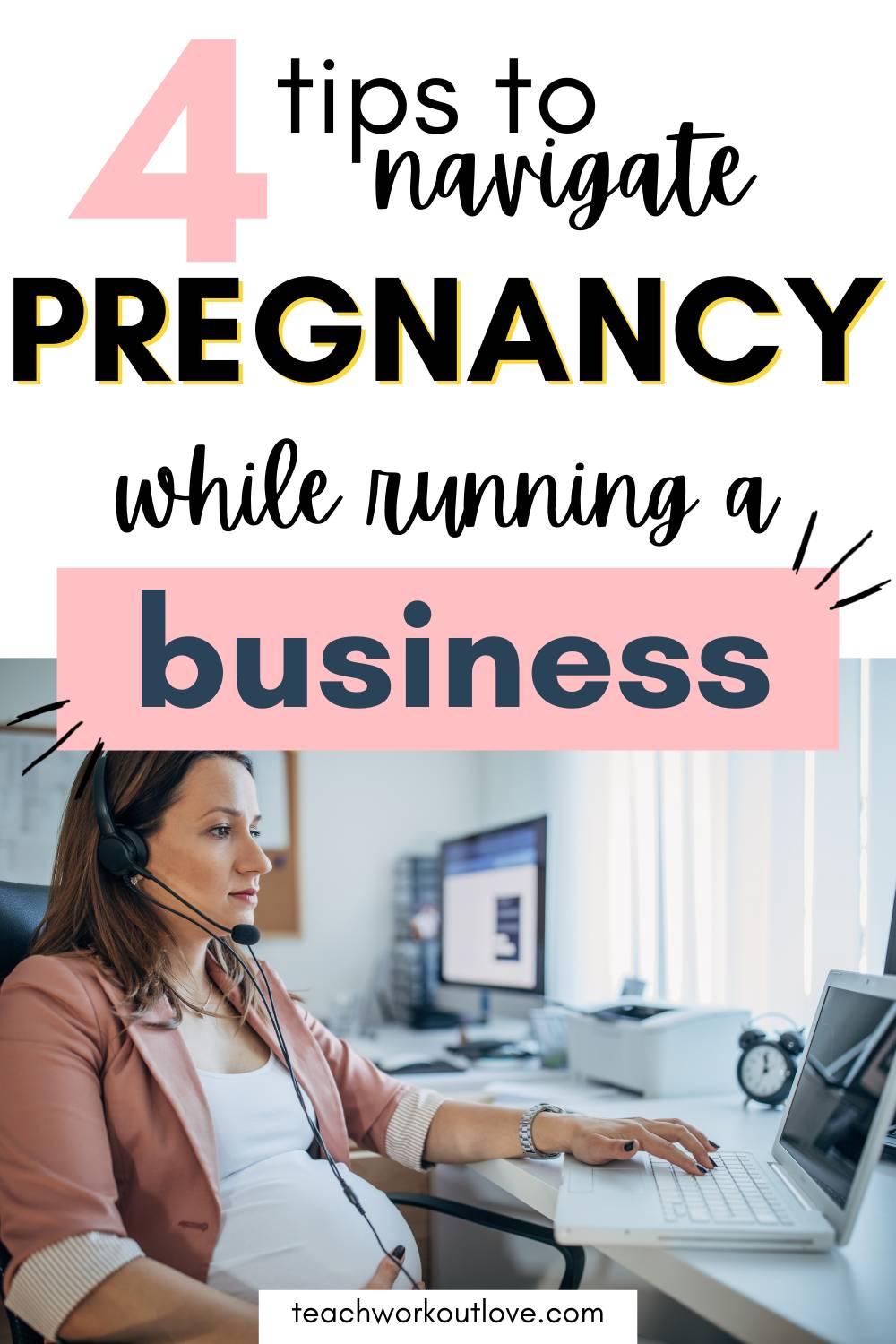 Running a business is tough the best of times, but what about running a business when you're pregnant? Here's how to do it: