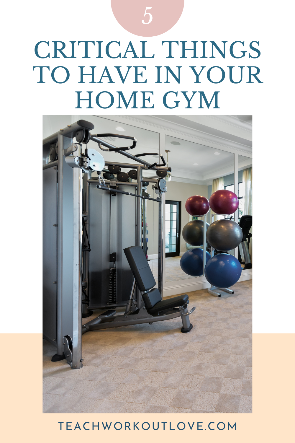 What you fill your gym with will depend on the fitness goals you have and the exercises you prefer. There are options to accommodate even the most modest of spaces, so think outside the box to come up with the most suitable options. 