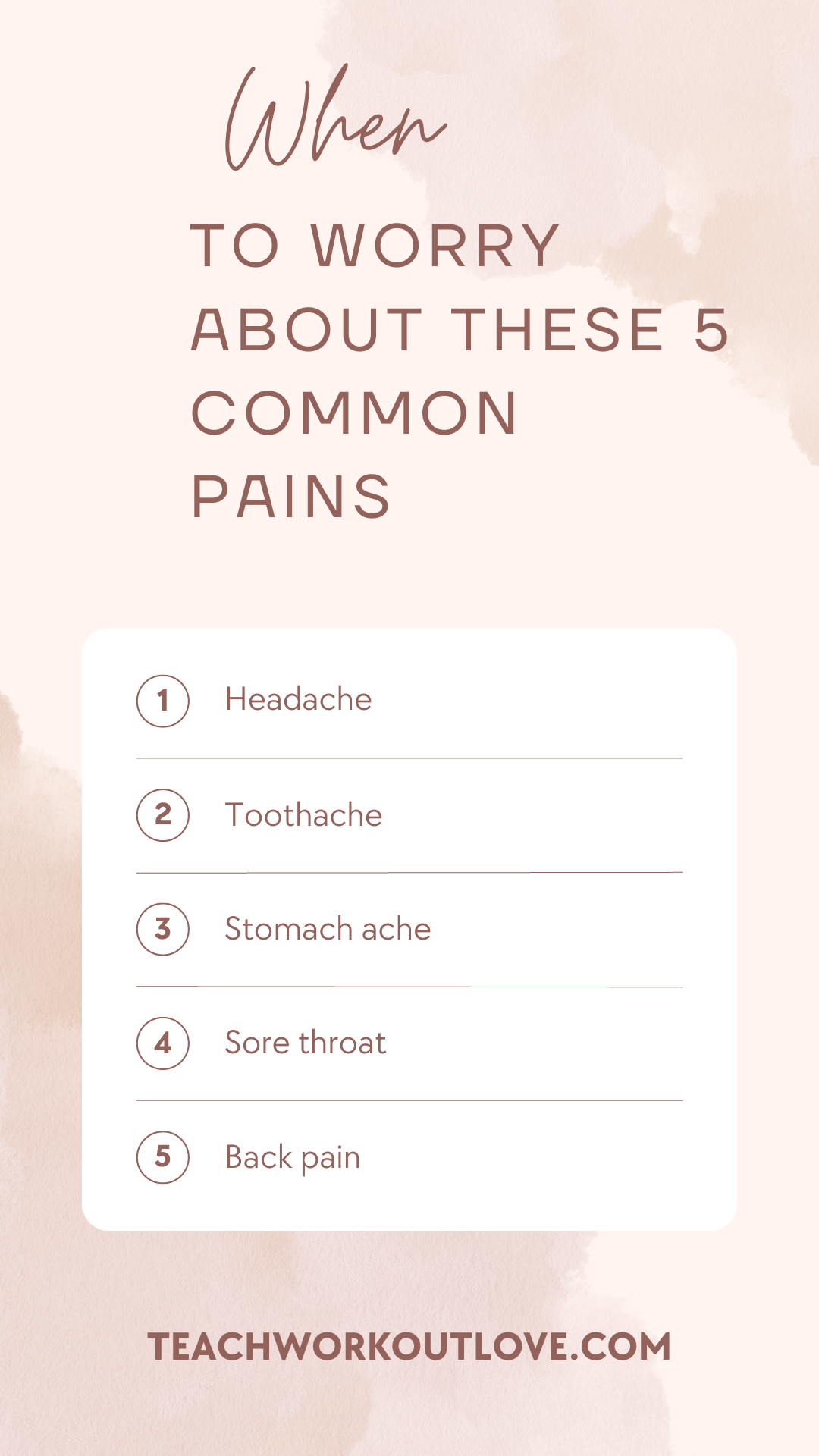 5 common pains