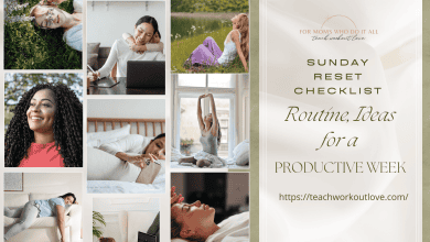 Sunday Reset Checklist, Routine, Ideas