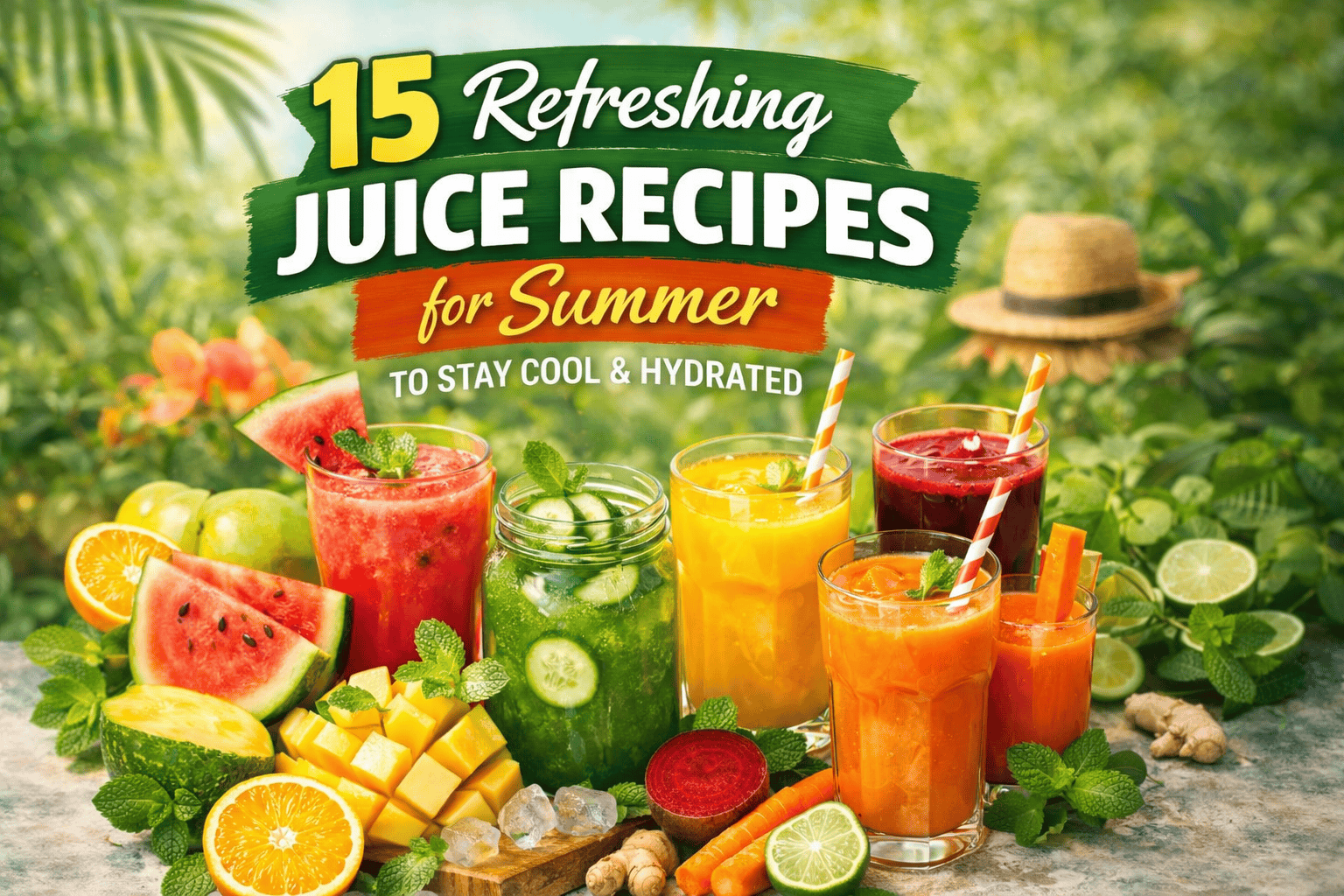 15 Refreshing Juice Recipes for Summer to Stay Cool & Hydrated