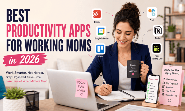 Productivity Apps for Working Moms in 2026: The Best Tools to Save Time and Stay Organized 