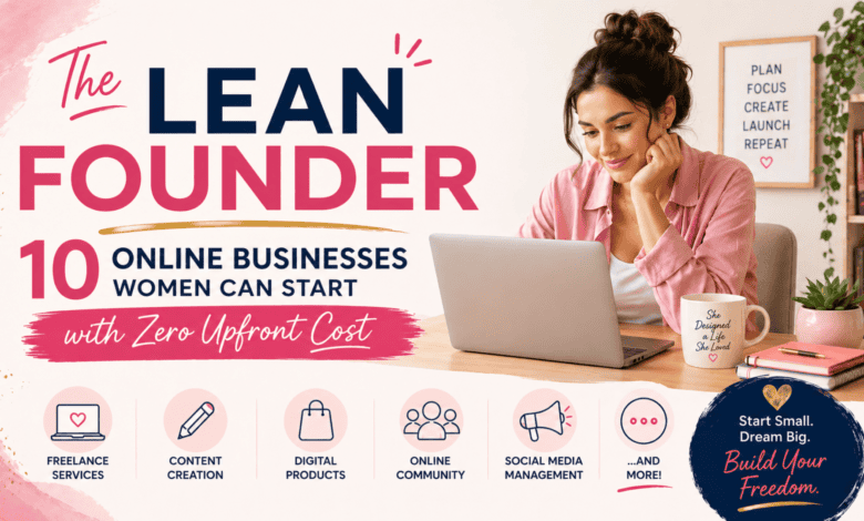 The Lean Founder: 10 Online Businesses Women Can Start with Zero Upfront Cost