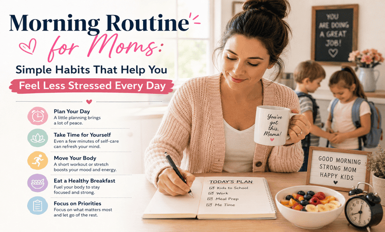 Morning Routine for Moms: Simple Habits That Help You Feel Less Stressed Every Day